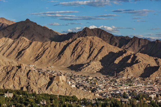 Foto vista de leh, na índia