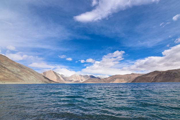 Vista, de, pangong, lago, em, leh, ladakh, região, índia