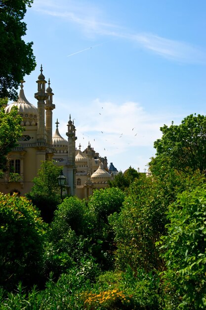 Vista de primavera do pavilhão de Brighton