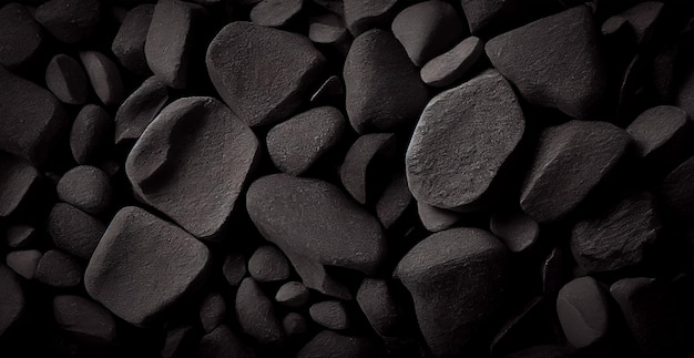 Vista de rochas negras em uma praia na Islândia Imagem gerada por IA