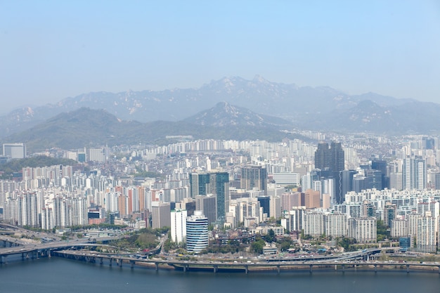 Vista de Seul a partir do edifício 63, Coreia