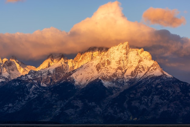 Vista de Snake River Overlook em Wyoming