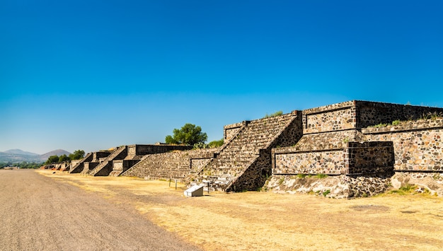 Vista de Teotihuacan, uma antiga cidade mesoamericana no México