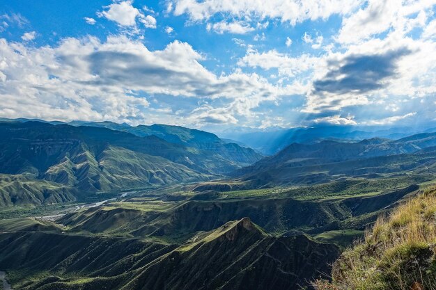 Vista de tirar o fôlego da montanha no Daguestão Cáucaso Rússia 2021