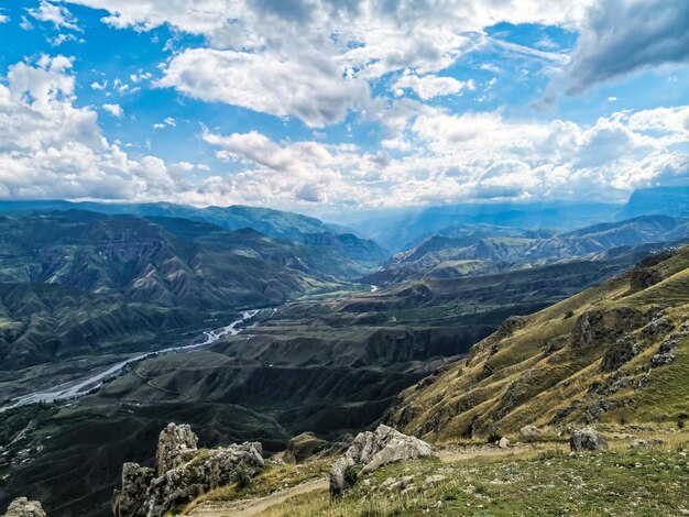 Vista de tirar o fôlego da montanha no Daguestão Cáucaso Rússia 2021