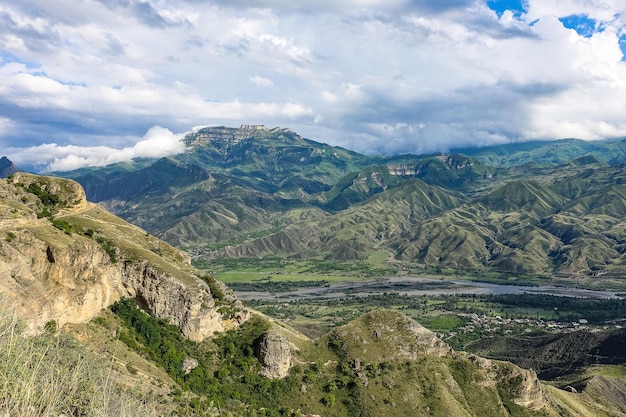 Vista de tirar o fôlego da montanha no Daguestão Cáucaso Rússia 2021