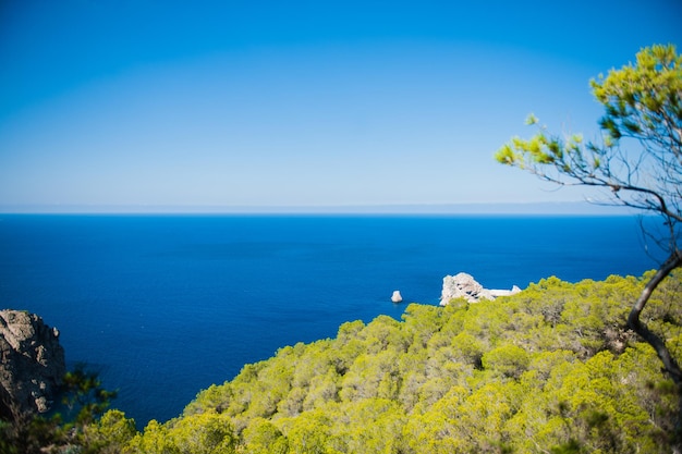 Vista de um penhasco