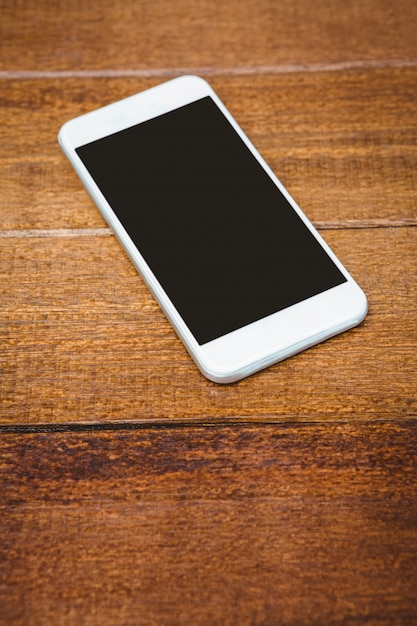 Vista de um smartphone branco
