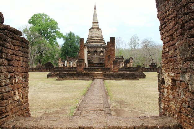 Foto vista de um templo