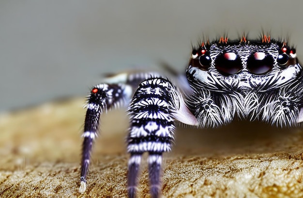 Vista de uma bela imagem de alta resolução de uma aranha
