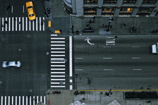 Foto vista de uma rua na cidade