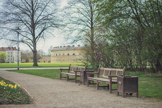 Vista de verão do parque Ingolstadt