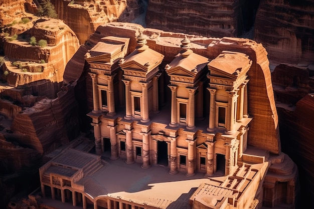 Una vista del desierto de wadi rum.