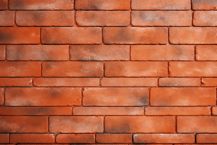 Foto vista detalhada da superfície do bloco de tijolos com variações visíveis de grãos e textura