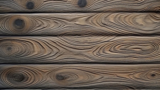 Una vista detallada de una pared de madera con textura Generative ai