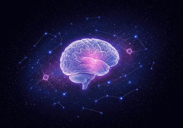 Vista detallada de rayos X del cráneo y el cerebro humanos Innovación médica