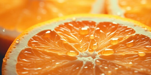 Una vista detallada de un solo trozo de naranja Esta fruta vibrante y jugosa es perfecta para proyectos relacionados con la comida o temas de estilo de vida saludable