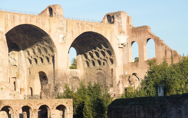 Vista de detalles de la antigua Roma