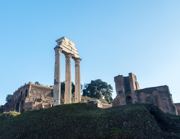 Vista de detalles de la antigua Roma