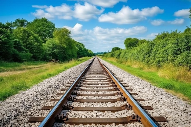 Vista de día del ferrocarril del Reino Unido en Inglaterra