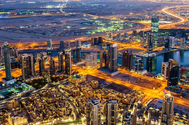 Vista del distrito de Business Bay desde Burj Khalifa - Dubai