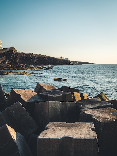 Foto vista do atraso desde as rompeolas de bajamar tenerife