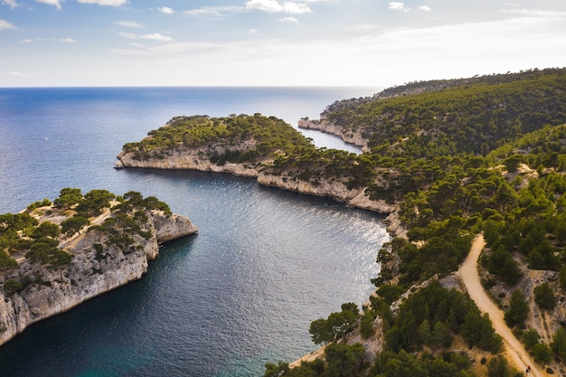 Vista do calanque de port mioux