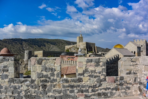 Vista do complexo medieval do castelo Rabati Fortressa em Akhaltsikhe 30 de abril de 2019 Geórgia