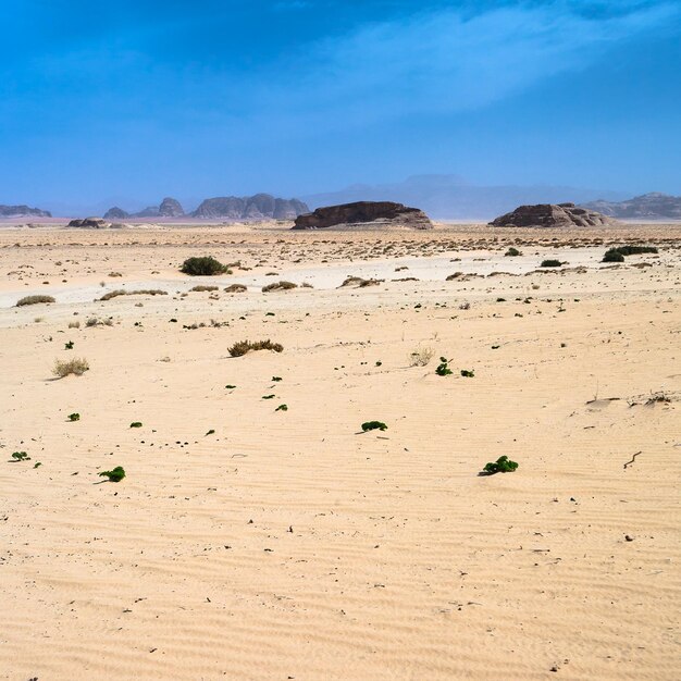 Vista do deserto de Wadi Rum