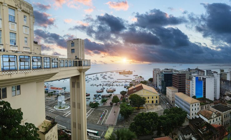 Vista do elevador Lacerda em Salvador Bahia, Brasil