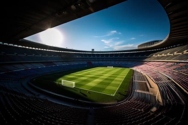 Vista do estádio Camp nou Sport tribune Generate Ai