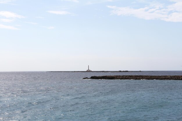 Vista do farol de Gallipoli Salento Itália