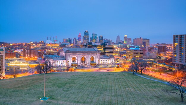 Vista do horizonte de Kansas City, em Missouri