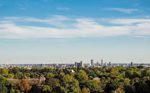 Vista do horizonte de Londres