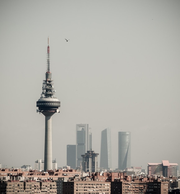 Vista do horizonte de Madrid