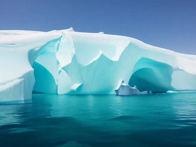 Foto vista do iceberg na água