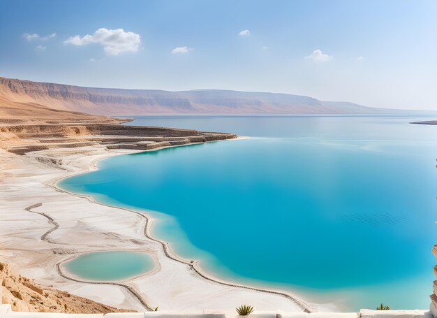 Vista do Mar Morto em Israel