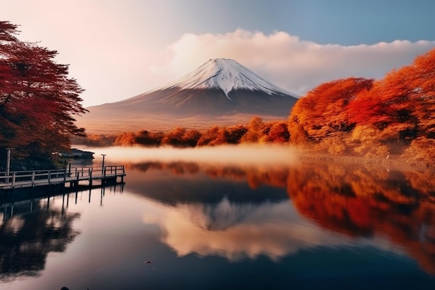 vista do monte fuji japonês