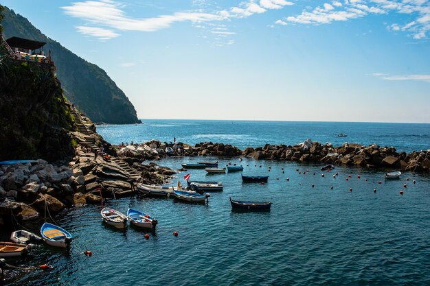 Vista do parque de Cinque Terre Itália