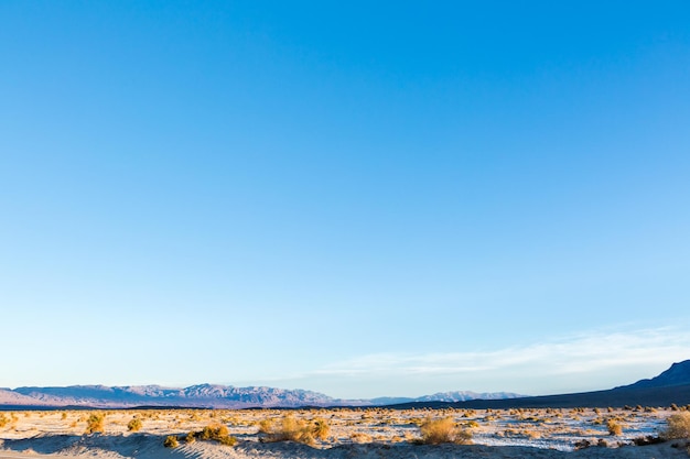 Vista do Parque Nacional do Vale da Morte durante o inverno.