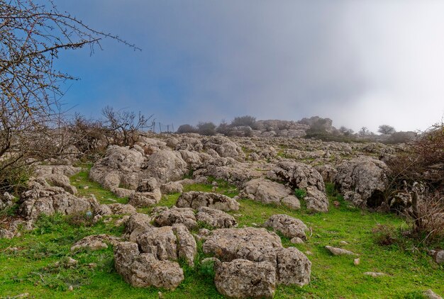 Vista do parque natural el torcal de antequera