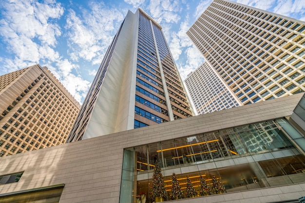 Foto vista do prédio comercial no centro de hong kong