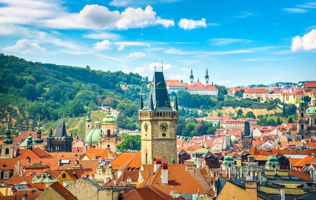 Vista do telhado de Praga