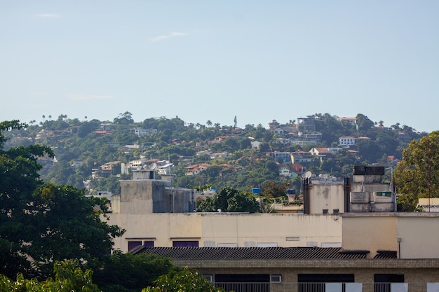 Vista do telhado de um prédio na barra da tijuca no rio de janeiro