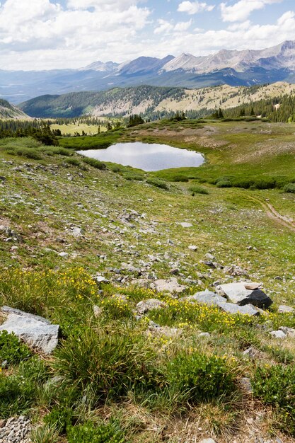 Vista do topo de Cottonwood Pass, Colorado.