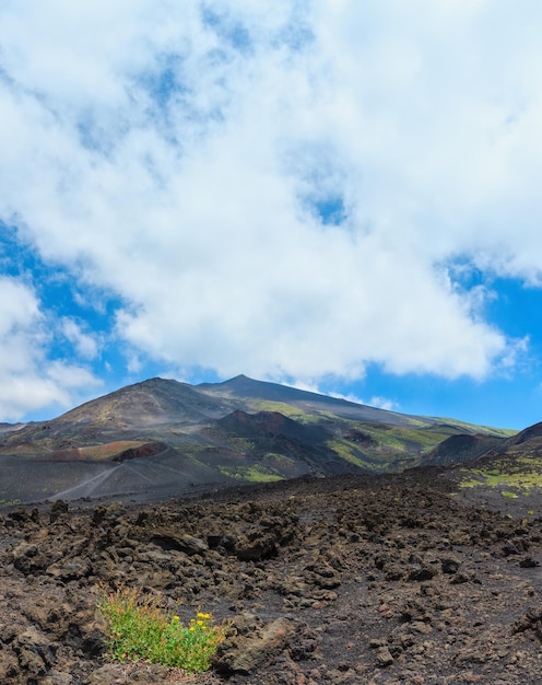 Vista do vulcão Etna Sicília Itália