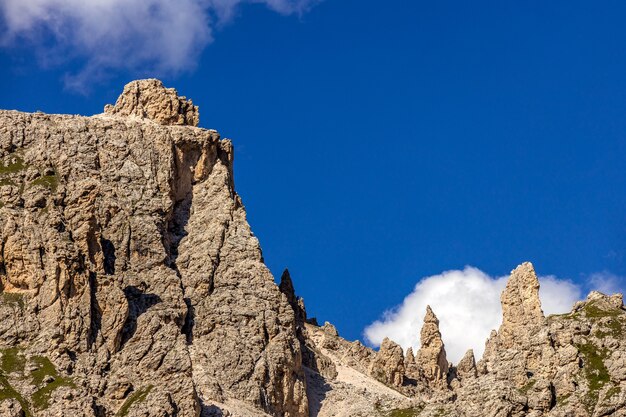 Vista de los Dolomitas desde Gardena Pass, Tirol del Sur, Italia