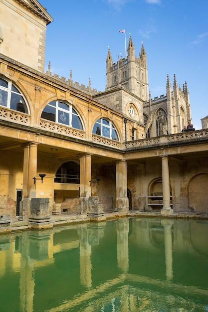 Vista dos banhos romanos em Bath, Reino Unido