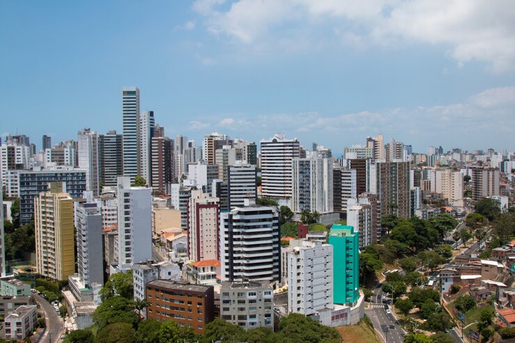 Vista dos edifícios da cidade de Salvador Bahia Brasil.