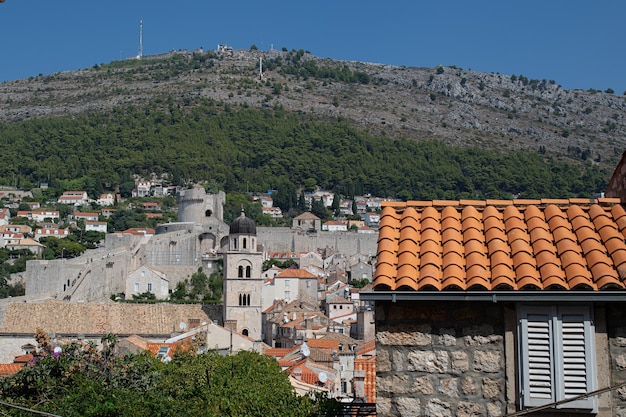 Vista de dubrovnik desde la montaña.